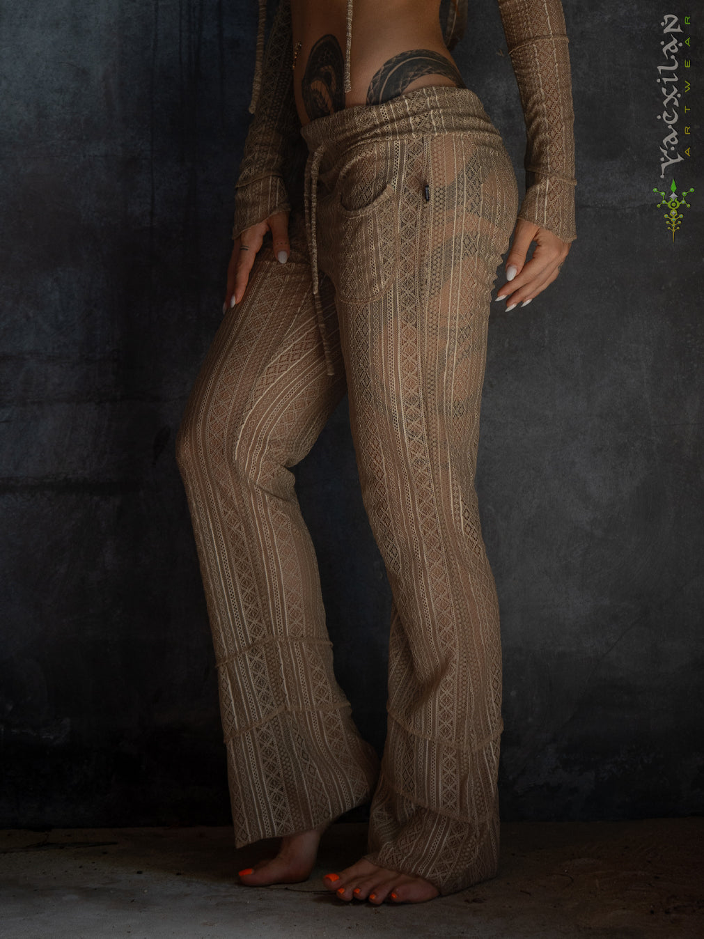 Woman Combo Boho Pants / Embroidery Lace - BOHOEARTH